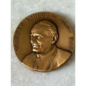 Joannes Paulus II Pont Max Bronze Commemorative Papal Medal Pope John Paul II